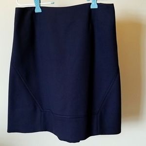 Tory Burch navy fine worsted  wool mini skirt NWOT